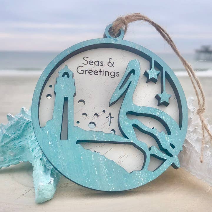 Customizable Pelican Ornament/Magnet | Tourist Souvenir for wholesale by Wackadoodles