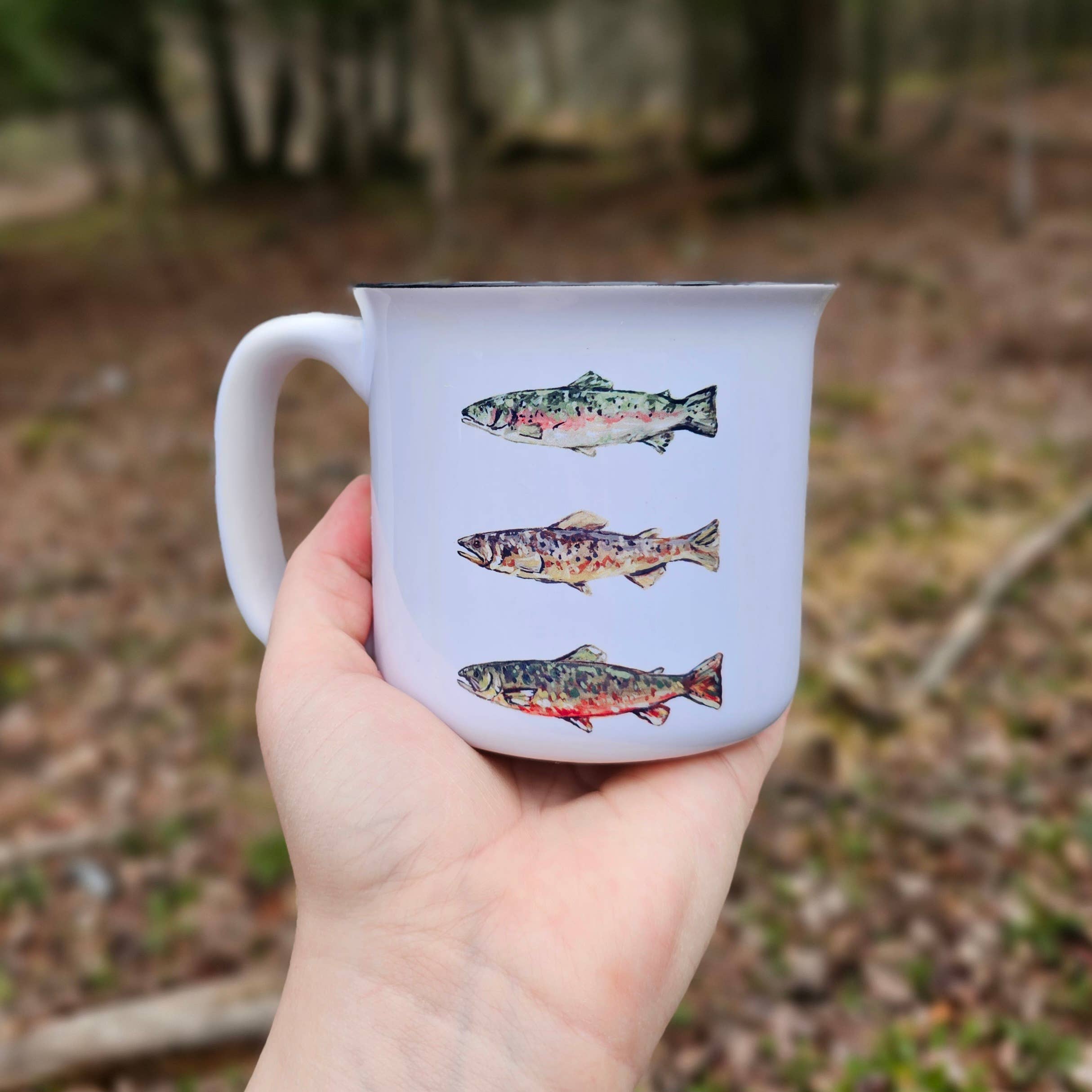 The Cranberry Finch - Wholesale Coffee Mug - Trout Fish Coffee Mug2
