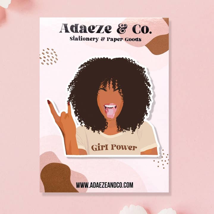 “Girl Power” Vinyl Sticker for wholesale by Adaeze and Company LLC