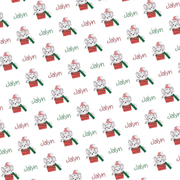 Papel de embrulho personalizado do rato de Natal por atacado de Potter's Printing