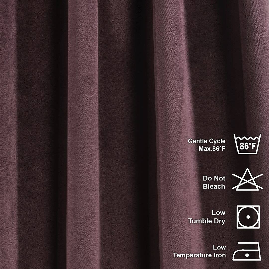 Bes Home Design – Engroshandel Gardin – 100 tommer brede og ekstra lange matterede fløjlsgardiner i specialmål72