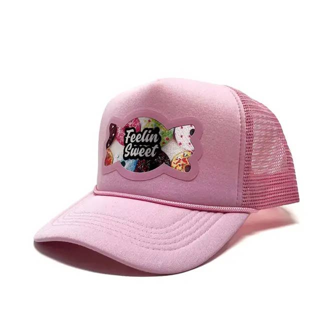 "Feelin Sweet" Vinyl Design Patch Cap emb for wholesale by Peace and Dozen Inc