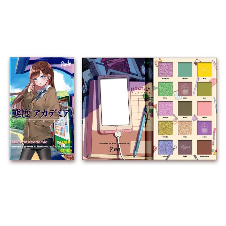 Rude Cosmetics – wholesale Eyeshadow palette – Manga Collection Palette - Attitude Academia