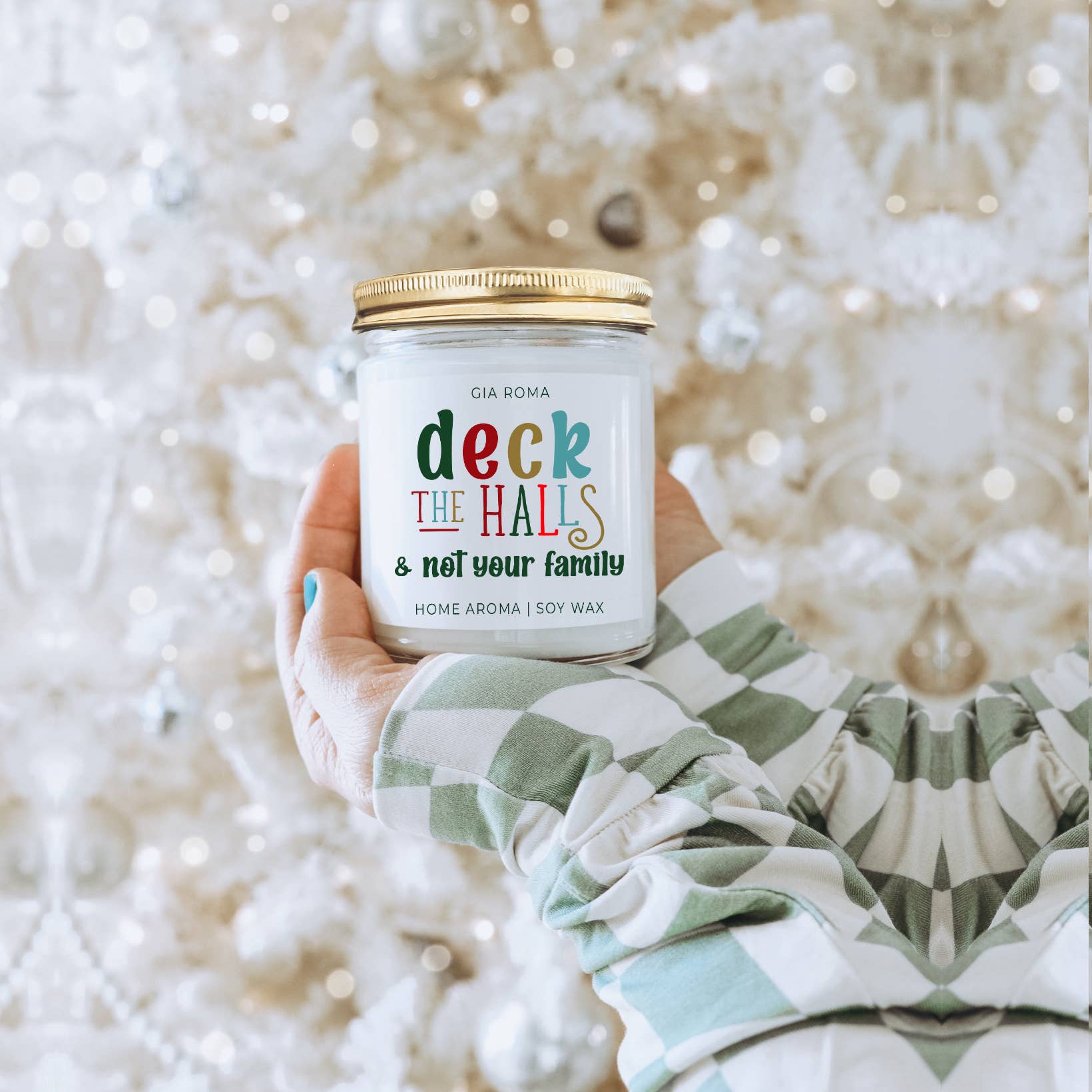 Gia Roma - Wholesale Jar/Filled Candle - Funny Christmas Candle Gifts, Soy Holiday Scented Jar Candle9