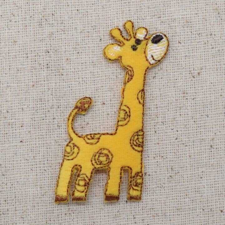 Childrens - Yellow Giraffe - Iron on Applique - Embroidered Patch - 695179-A for wholesale by Wholesale Applique