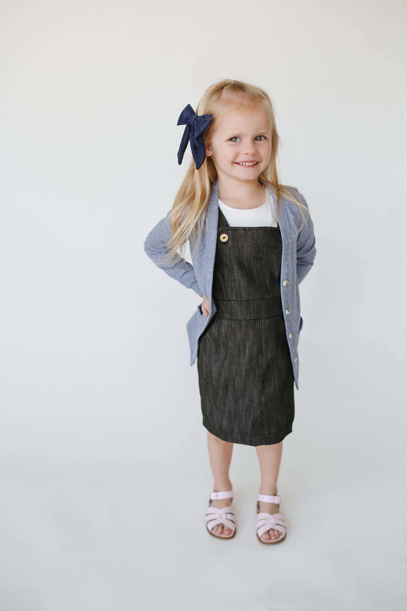 Navy Fields – Engroshandel Cardigan - Børn – Lyng Denim Blå Cardigan3