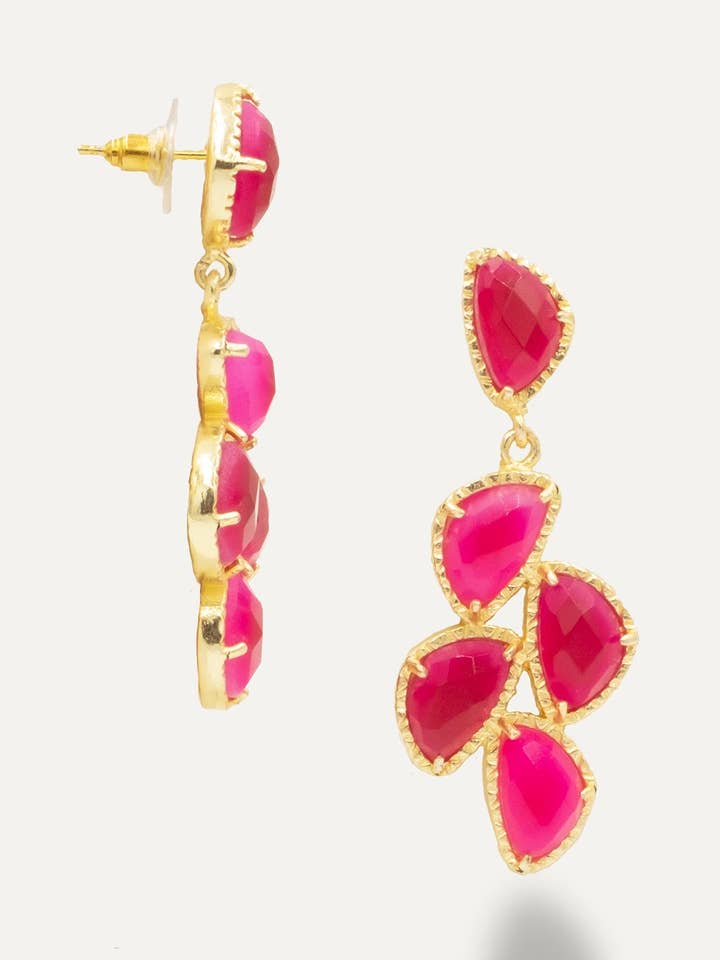 Feel Elegant Ohrringe aus Fuchsiengold für den Großhandel von TIAHRA Jewelry