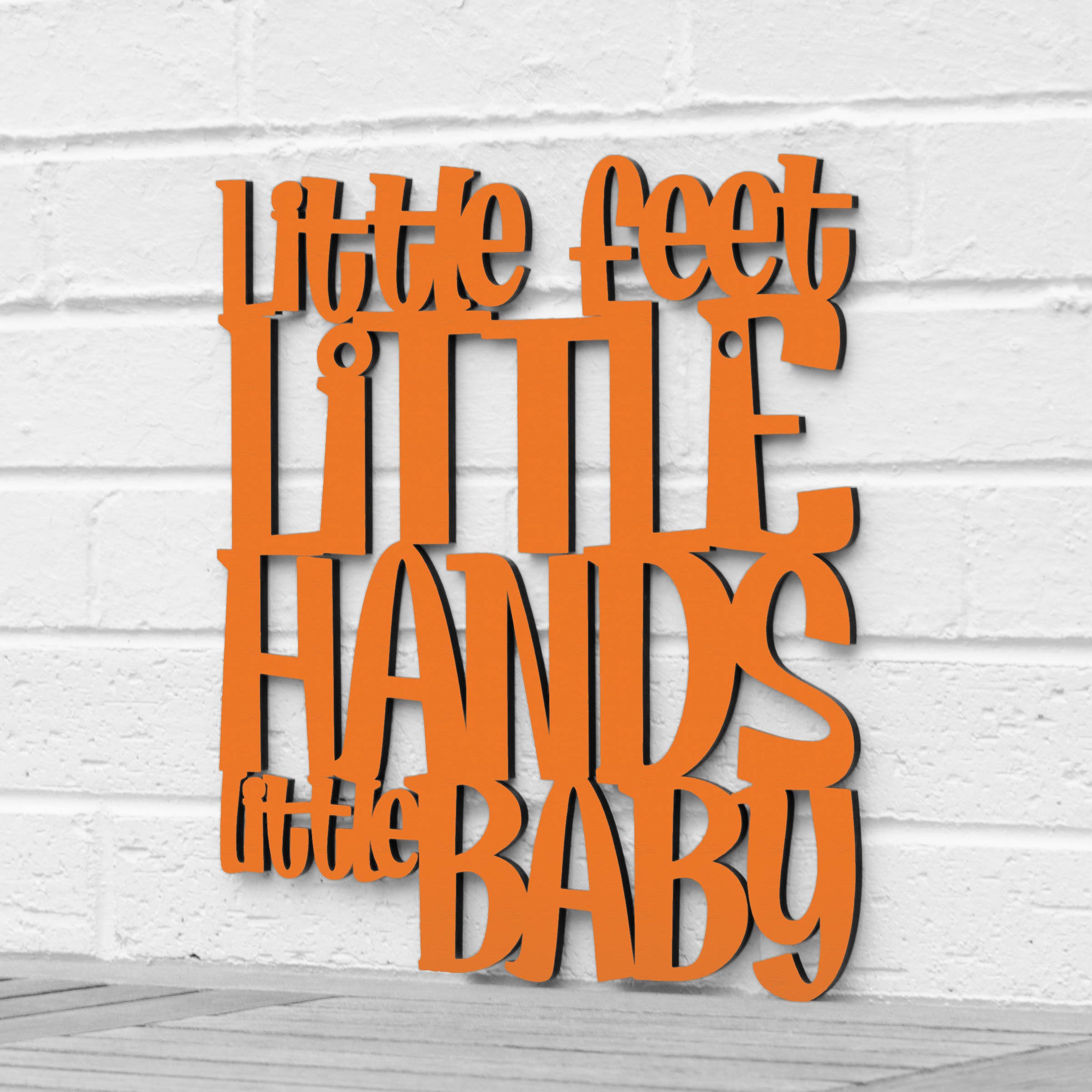 Spunky Fluff - Wholesale Wall Decor - Kids & Baby - Little Feet Little Hands Little Baby, Wood Nursery Decor3