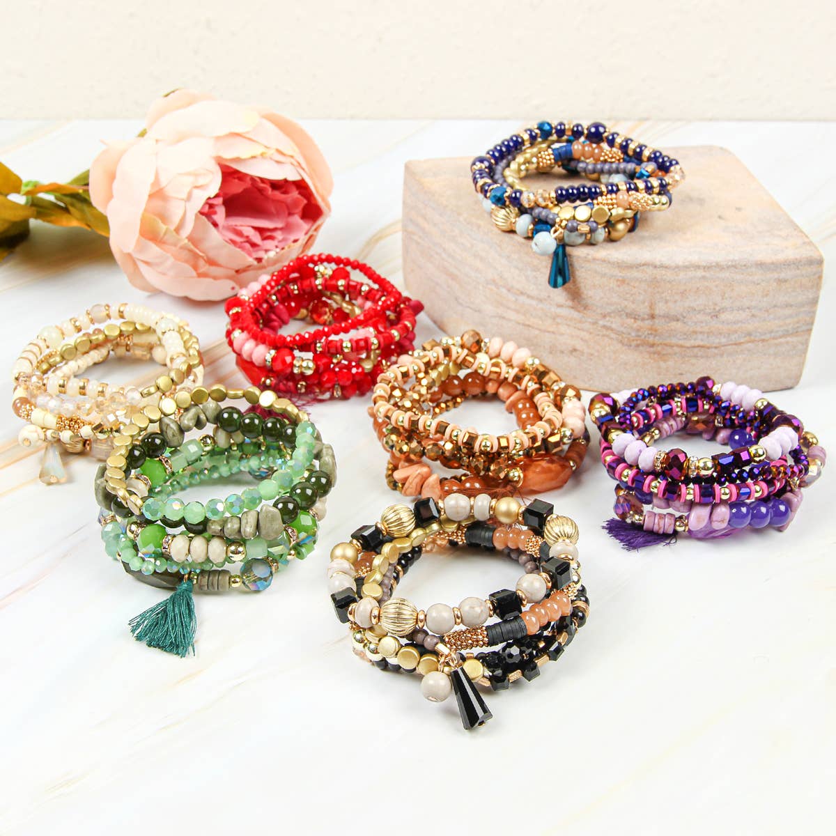 MYS Wholesale Inc - Wholesale Jewelry Set - Multibeads Stretch Bracelet6