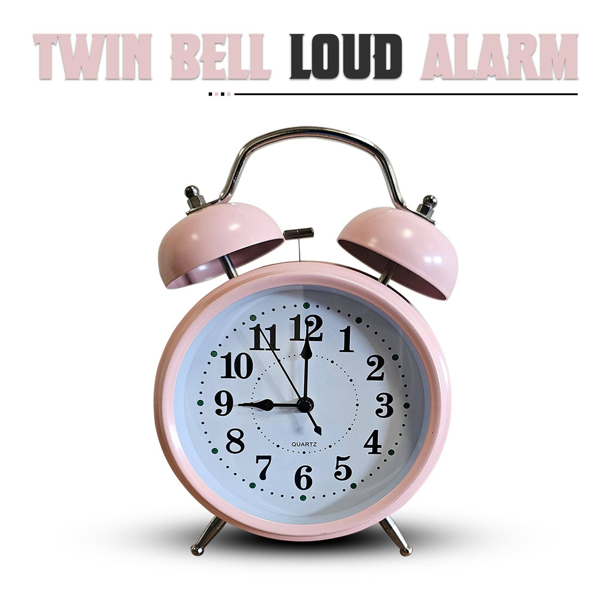 Ledsone – wholesale Alarm clock – Round Shape Retro Twin bell Loud Bedside Alarm clock~522124