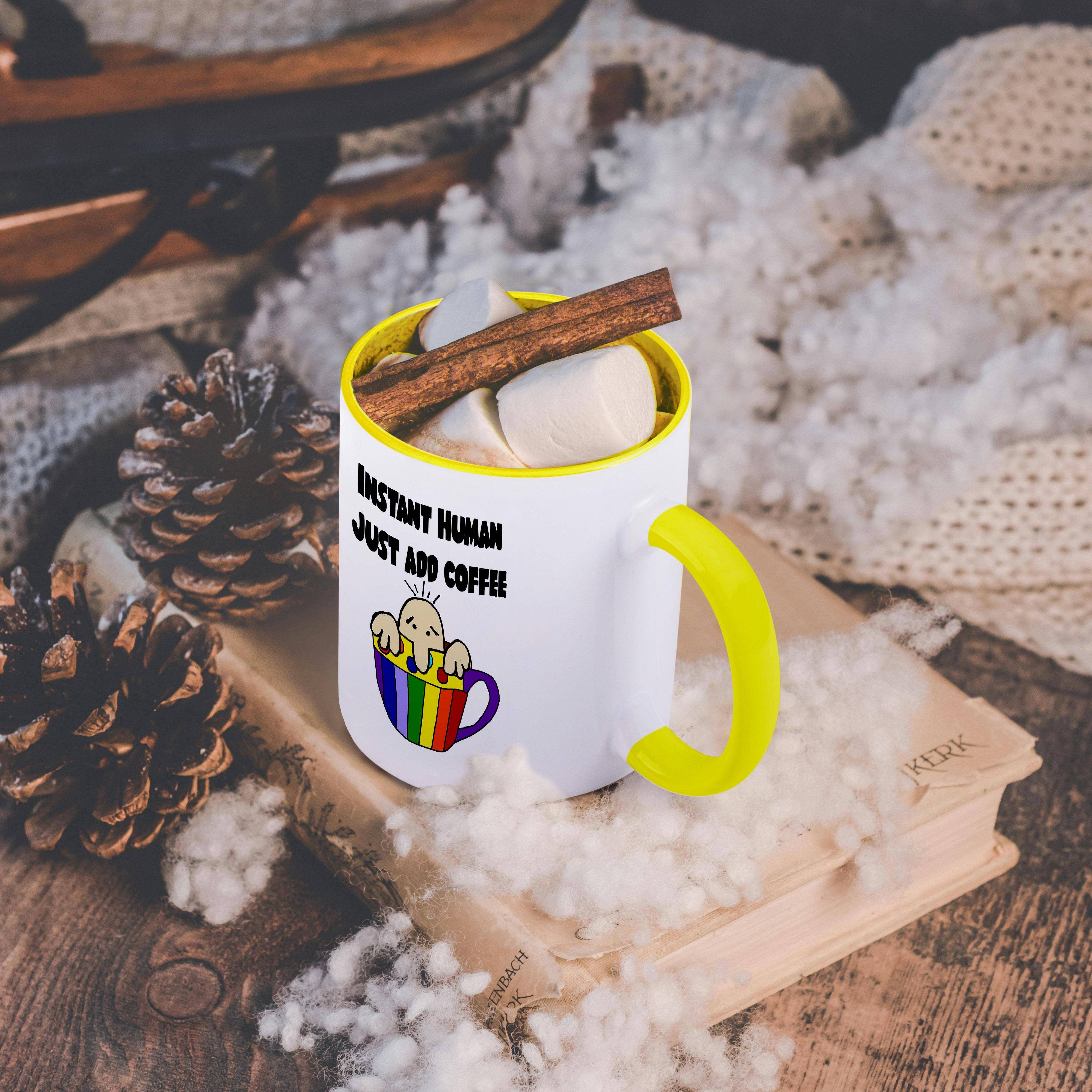 3dRose – wholesale Coffee mug – 3dRose, Cute Funny Instant Human Just Add Coffee Cartoon, Mug5