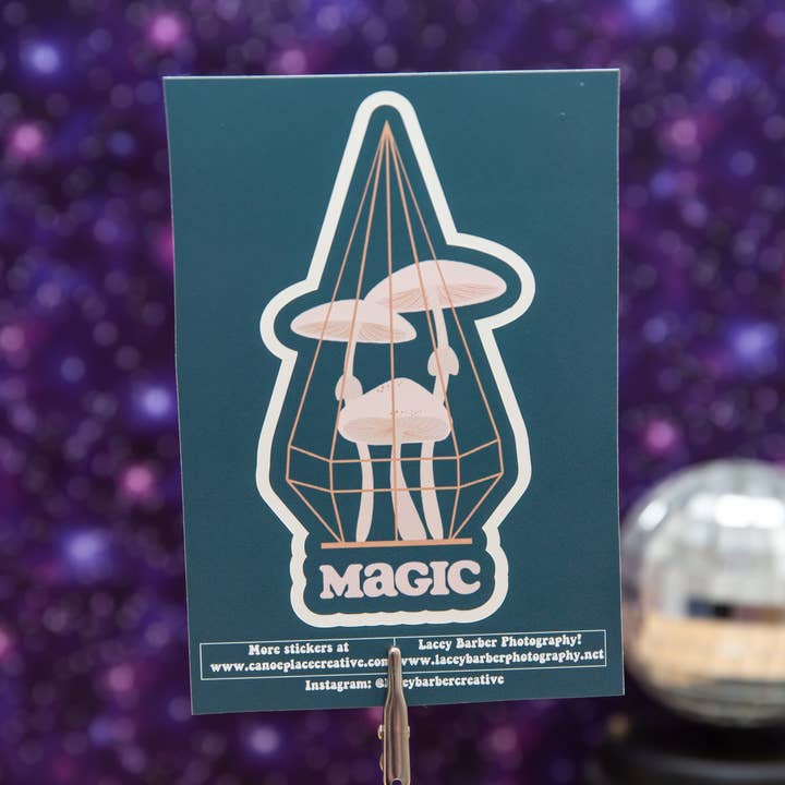 Magic Mushroom Sticker for Water Bottle/Laptop for wholesale by Canoe Place Creative