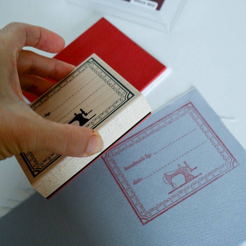 Madam Sew - Wholesale Rubber/decorative stamp - "Handmade By" Fabric Stamp - Personalize Your Handmade Creations!1