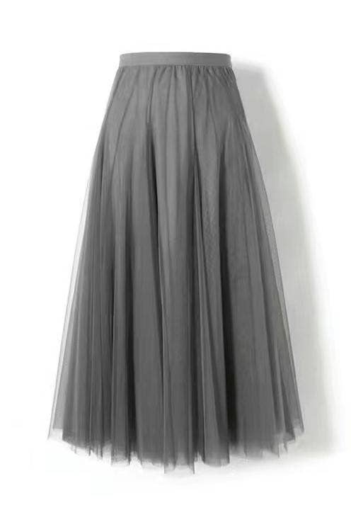Rosa Clothing - Wholesale Skirt - Women's - 20 colors Ethereal Flowy Elastic Waist Pleated Tulle Skirt12