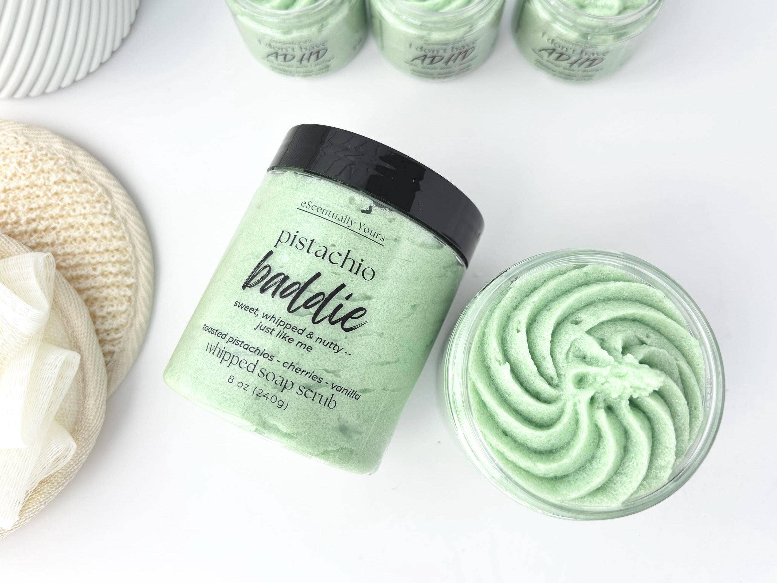 eScentually Yours - Wholesale Body Scrub/Exfoliant - Pistachio Crème Whipped Soap & Foaming Sugar Scrub
