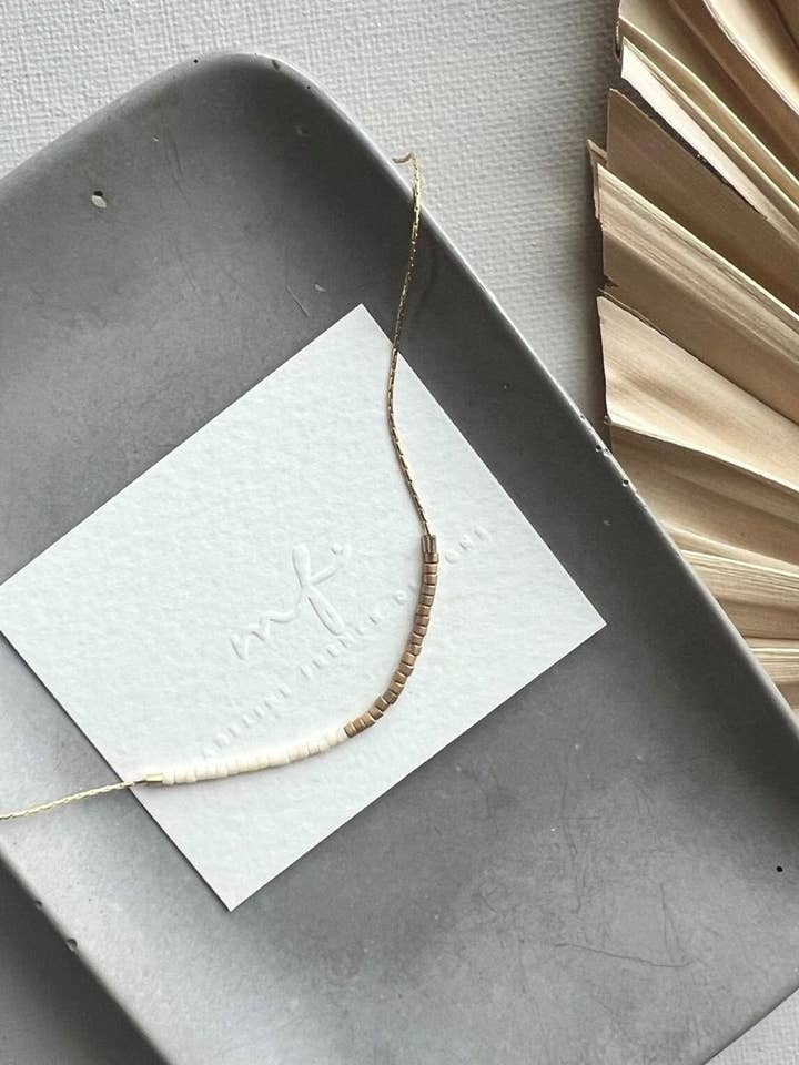 the classy one- tiny beaded necklace for wholesale by Madeline French Designs