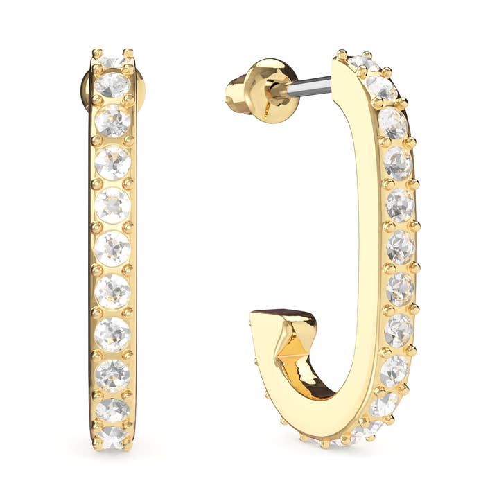 Créoles Eternity Mix Carrier, 19 mm en métal doré pour la vente par My Jewellery Story