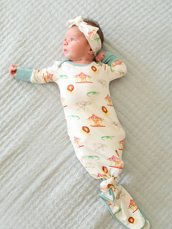 Under The Big Top Bamboo Knotted Gown for wholesale by Southern Slumber