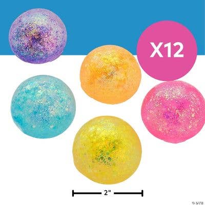 Fun Express - Wholesale Squishy Toy - Kids & Baby - GLITTER MALTOSE SQUEEZE BALLS