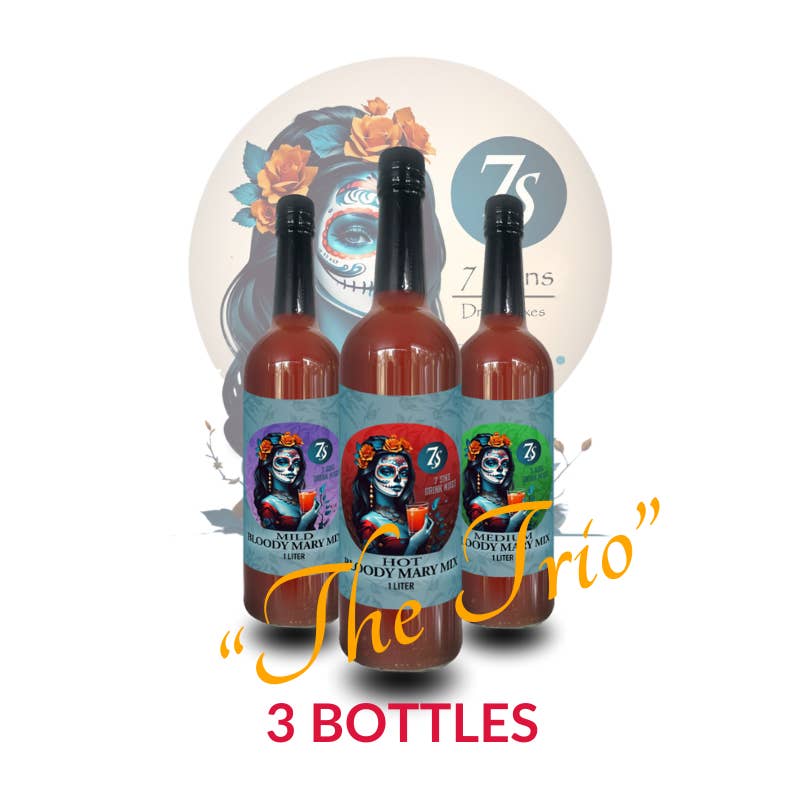 7 Sins Mixes - Venta al por mayor Preparado/sirope para cóctel - 7Sins Bloody Mary Mix (Paquete de 3)