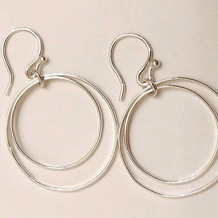 SilverDar - Venta al por mayor Pendientes de aro - Pendientes de Aro de Plata, Joyería Hecha a Mano Libre de Deslustre1