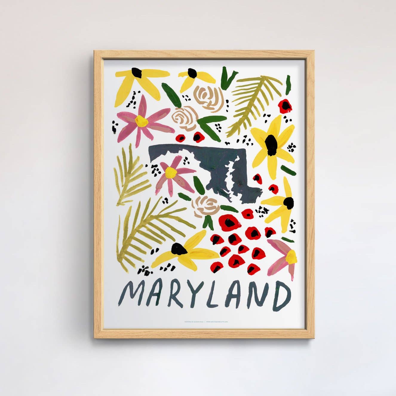 50 States of Beauty - Wholesale Art Print - Maryland American Gouache Print2