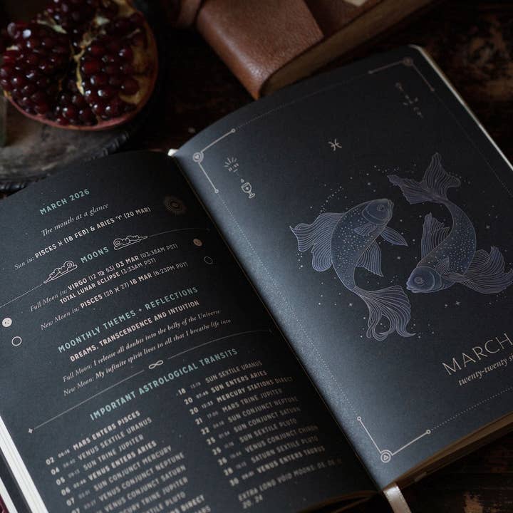 2026 Astrological Almanac & Guidebook - Pomegranate Velvet for wholesale on Faire7