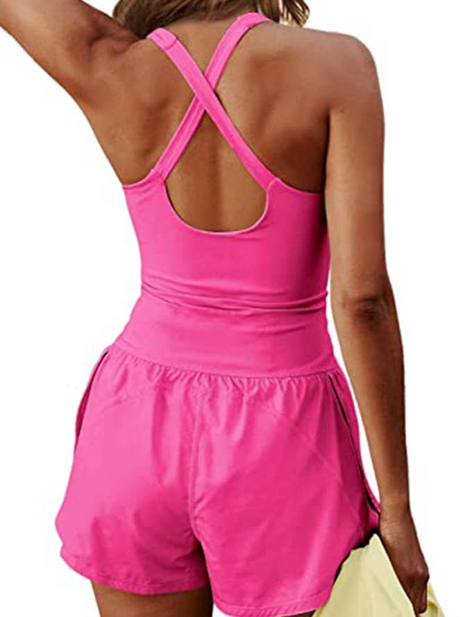 UNISHE - Wholesale Romper - Women's - Summer Yoga Sportswear Plain One Piece Romper ZK12521