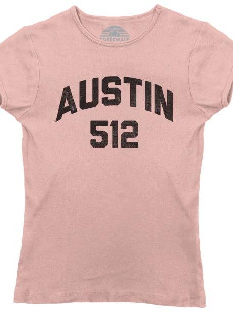 Boredwalk - Wholesale Screen Printed T-Shirt - Women's - Women's Austin 512 Area Code T-Shirt7