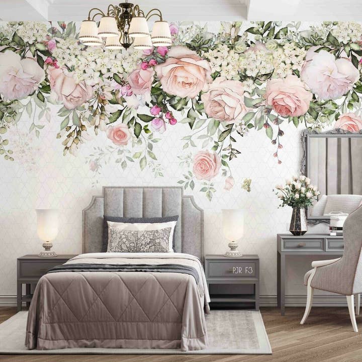 3D Floral Rose Wild Flowers Leaf Wall Mural Wallpaper YXL 1013 for wholesale by Jess Art Decoration