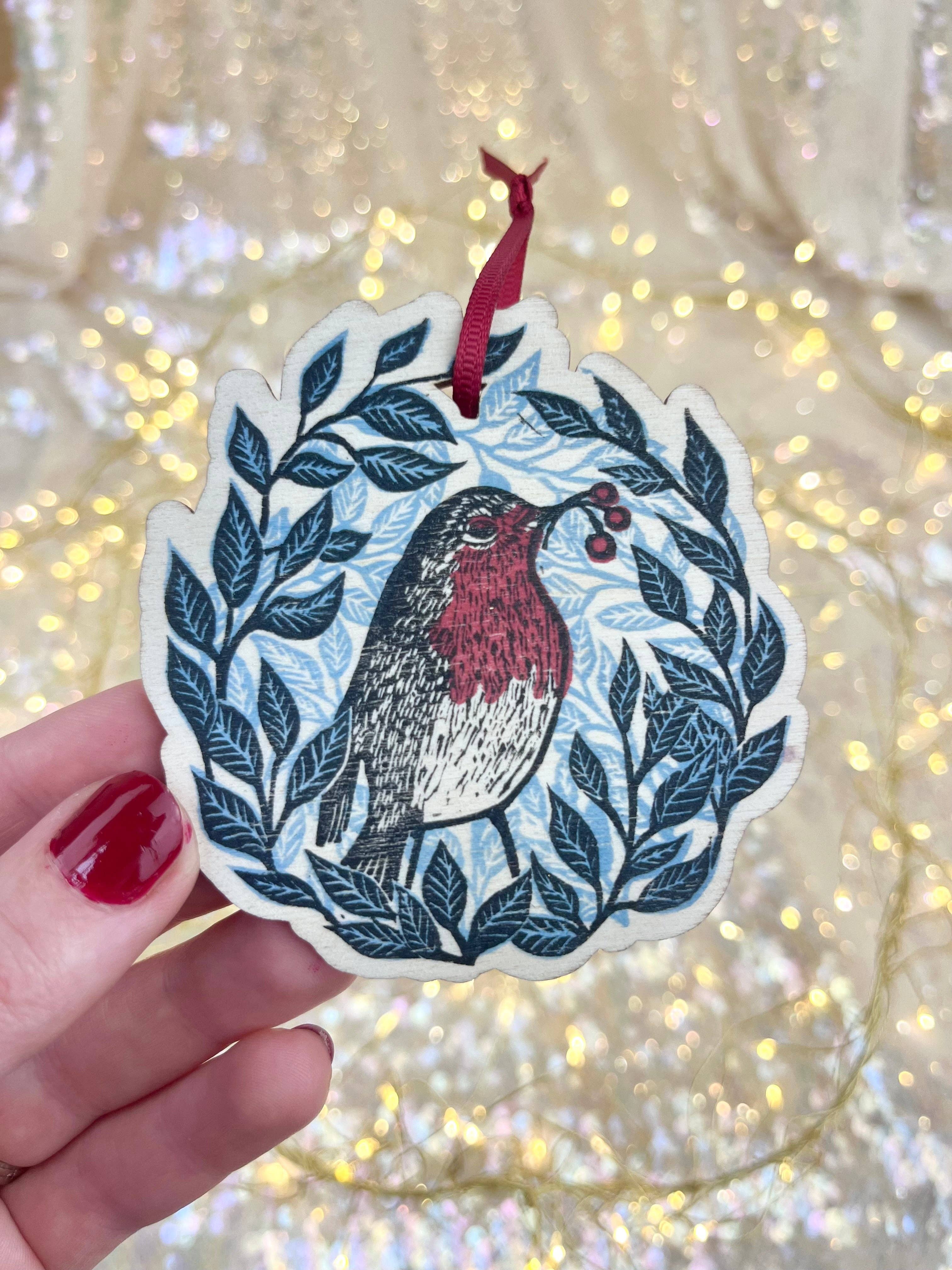 Beth Lewis Art - Wholesale Ornament - Wooden Tree Decorations14