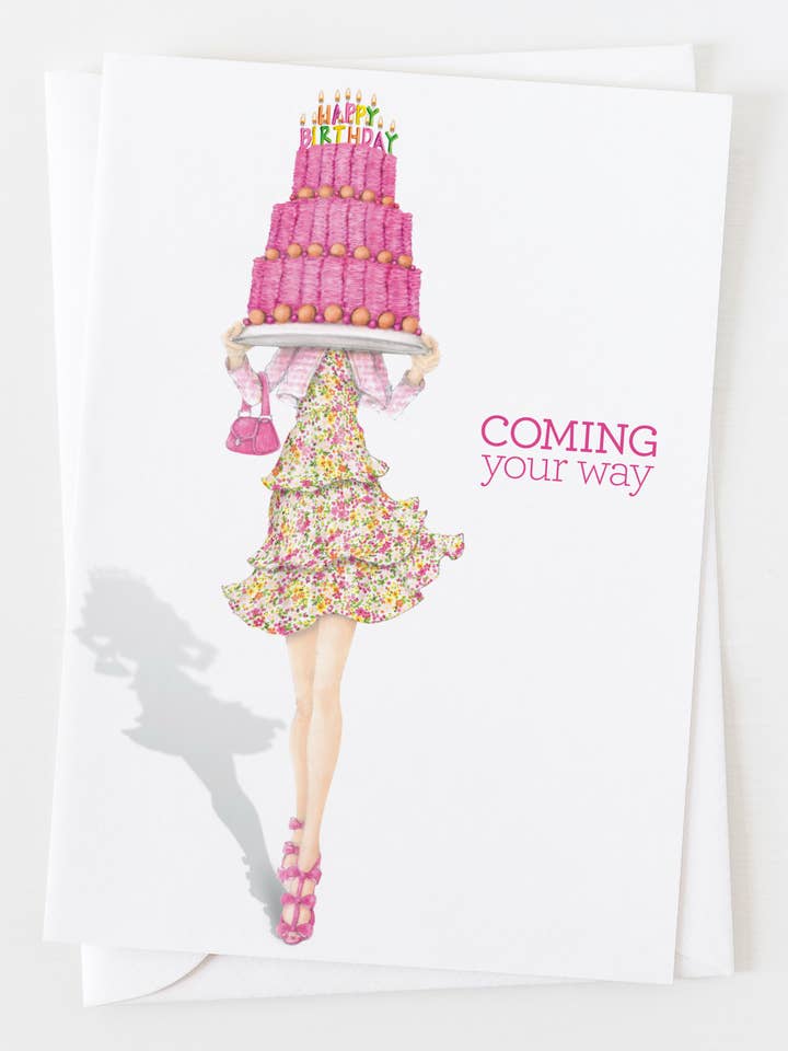 Vindo em seu caminho cartão brilhante E_1640 por atacado de Ann Scott Design