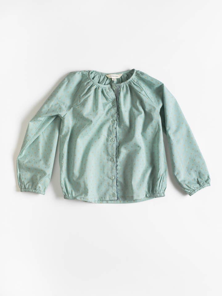 Delizia, Verdaux blauw met gouden stip voor wholesale door littl by lilit