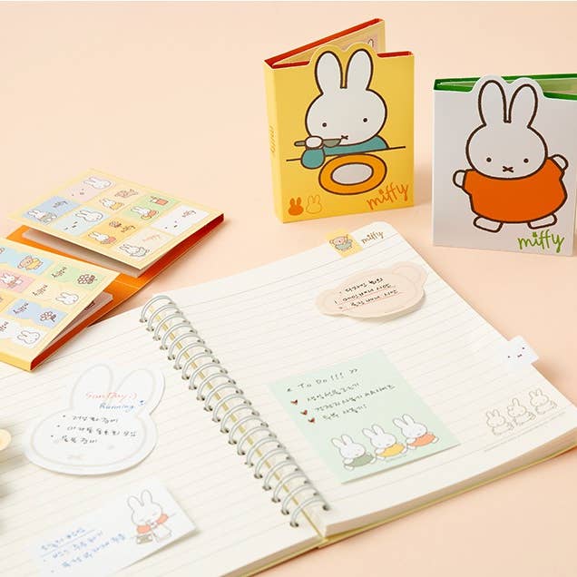 K_Wonderland - Wholesale Sticky Notes - Miffy 4Layered StickyNotes Memo Pad Pack- vivid