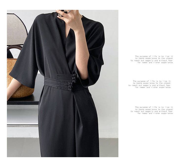 Marayn - Vente Robe – femme - 2025 NOUVELLE Robe Noeud Élégante Moderne Chic Touche Chinoise18