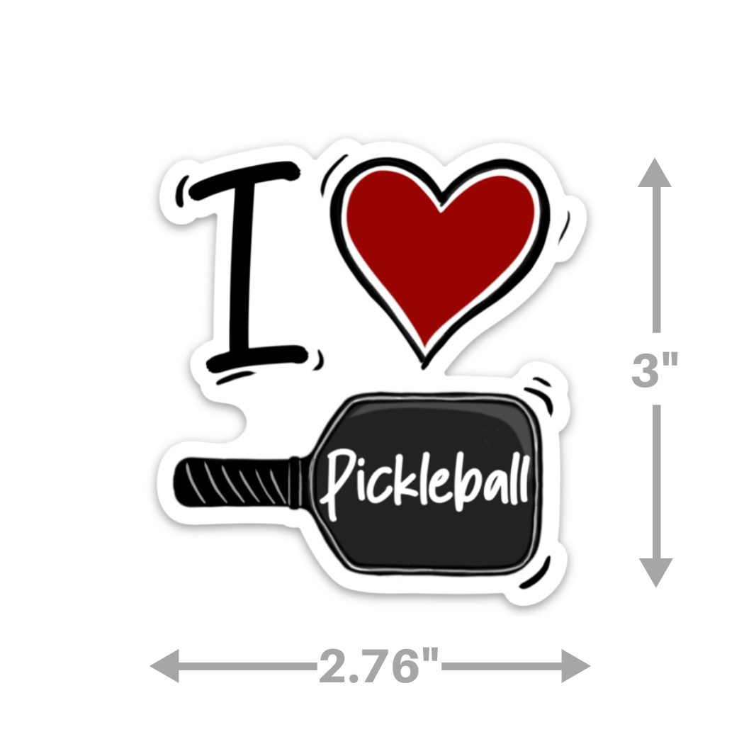 Kevin & Kaia - Wholesale Sticker - I love Pickleball - Sticker1