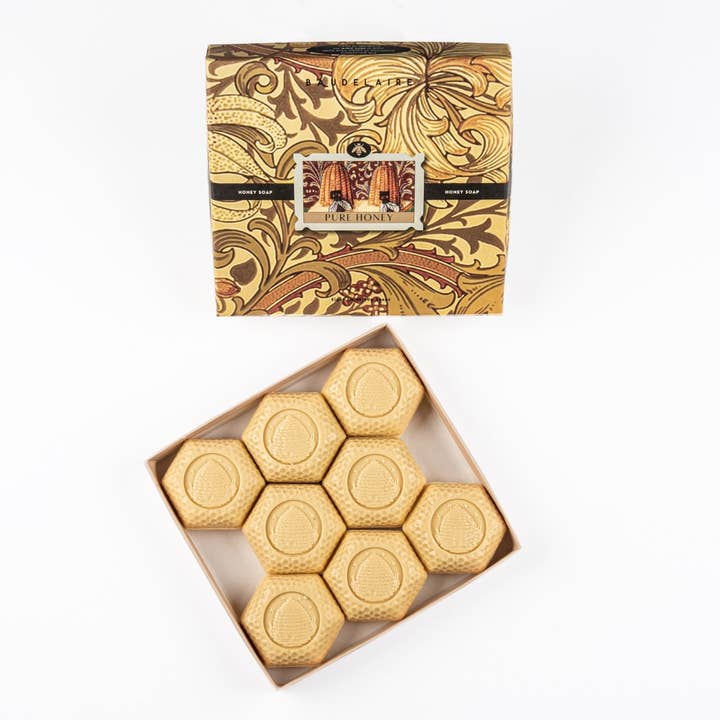 Pure Honey Honey Soap 1.4oz - Gift Box 8-Bar for wholesale by Baudelaire