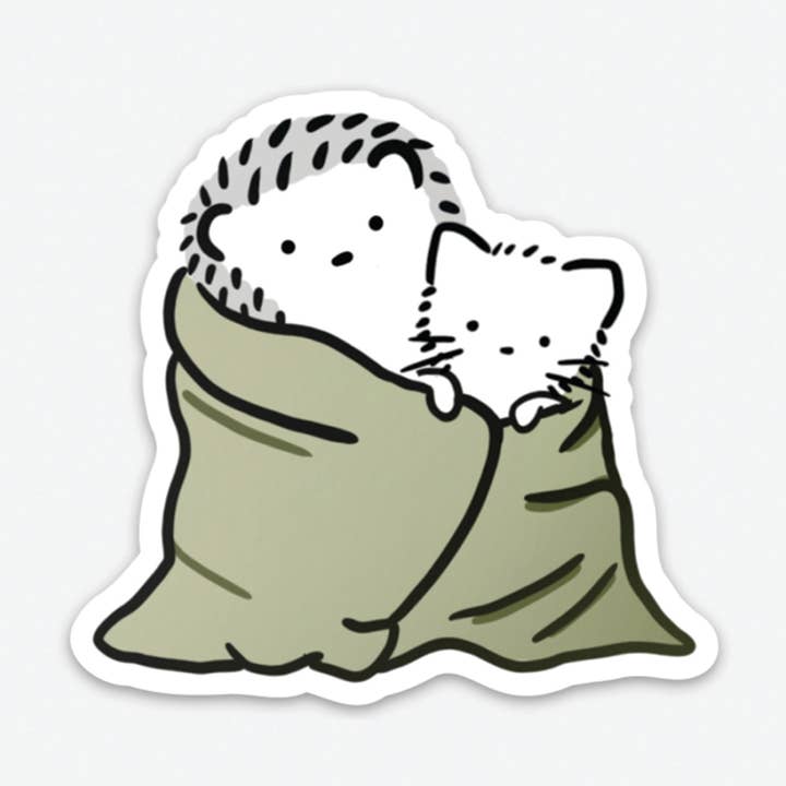 White Cuddles Sticker for wholesale by Tales of Eleanor
