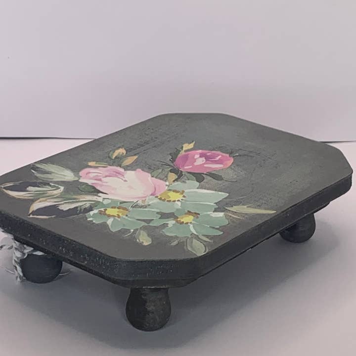 elevador floral gris para venta al por mayor de Petite Pedestals