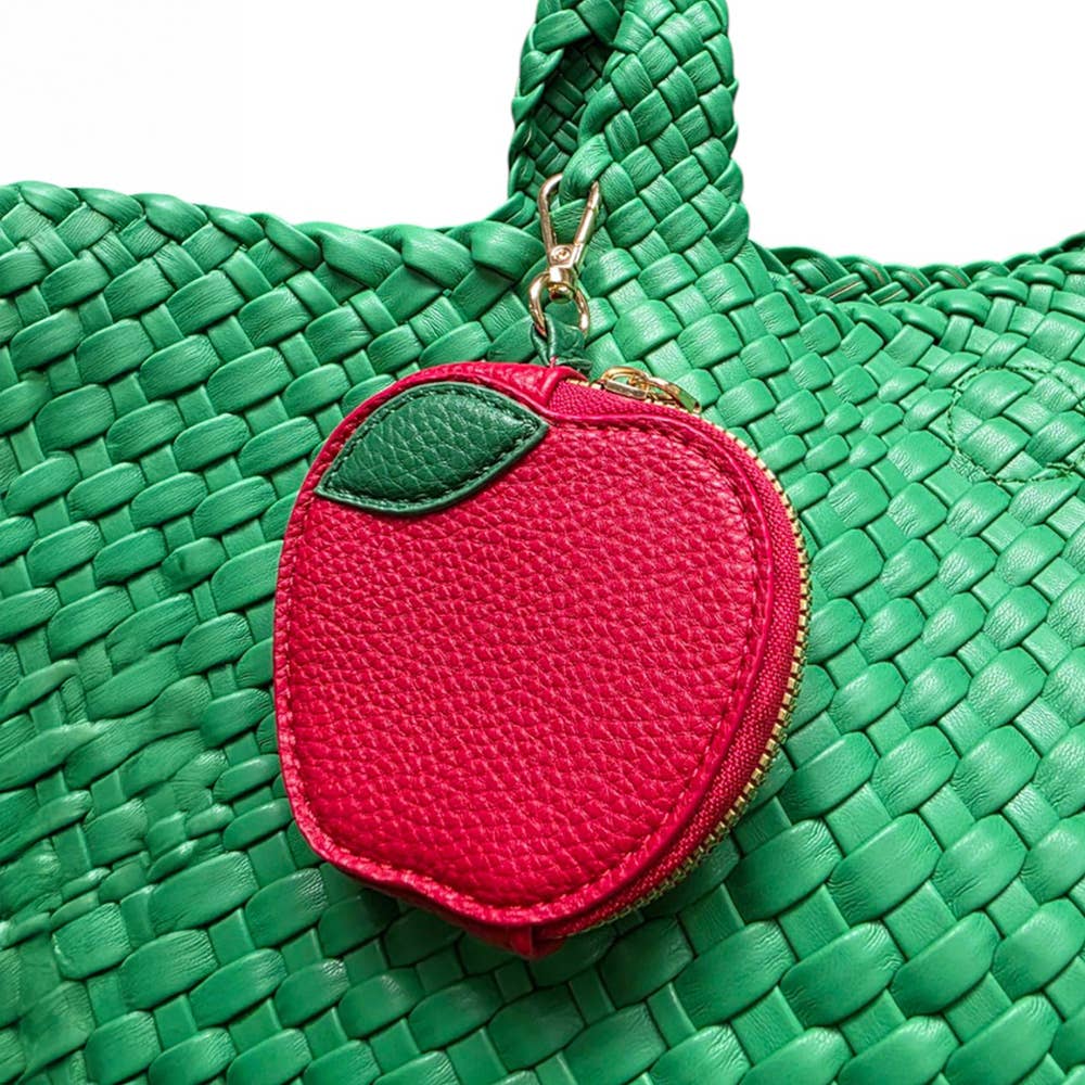 Sensibling Corp. - Wholesale Coin Purse - Women's - Faux Leather Apple Keychain / Bag Charm / Coin Purse