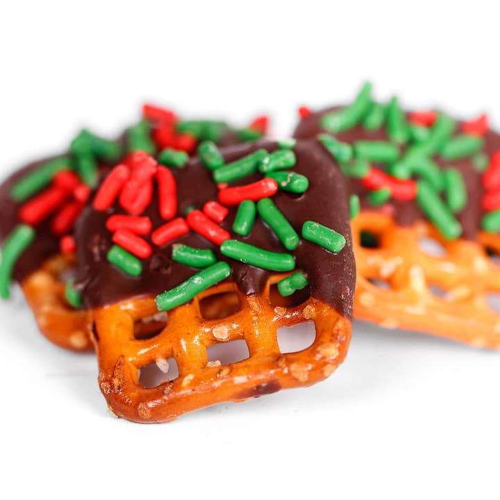 Popilicious Popcorn - Wholesale Pretzels - Pretzel Squares- Chocolate Christmas Bites