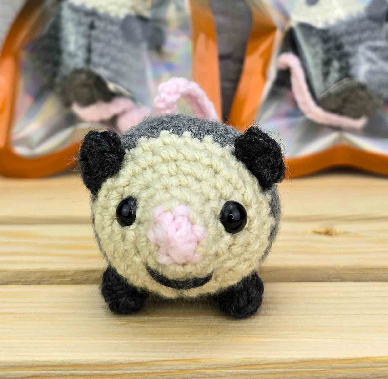 TOMOPOD LLC - Wholesale Car Decorative Charm - Women's - Crochet Opossum, Handmade Stuffed Opossum, Amigurumi Opossum1