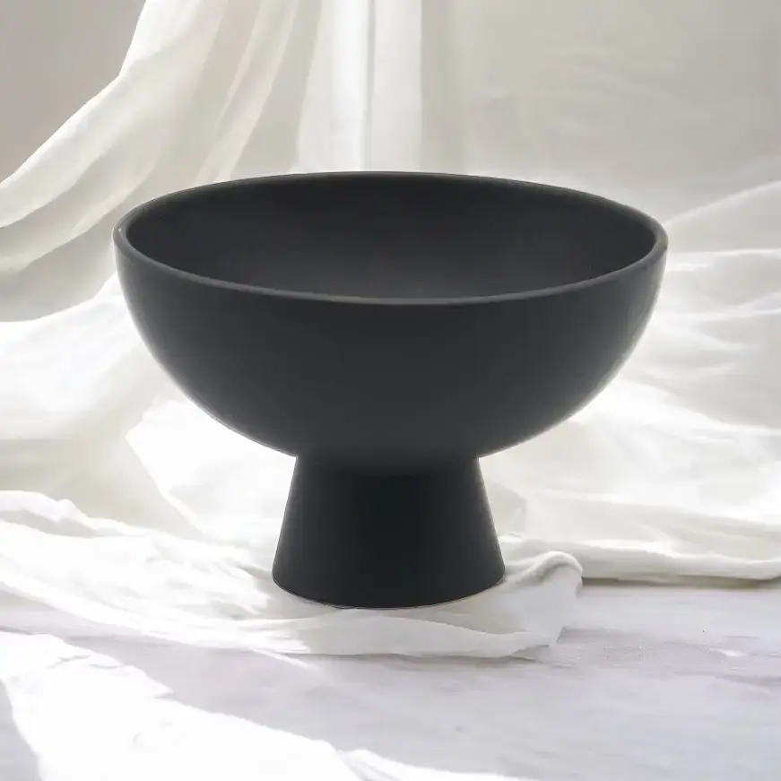 Posies - Wholesale Serve Bowl - White Floral Compote Vase – Modern Pedestal Vase Compote 1