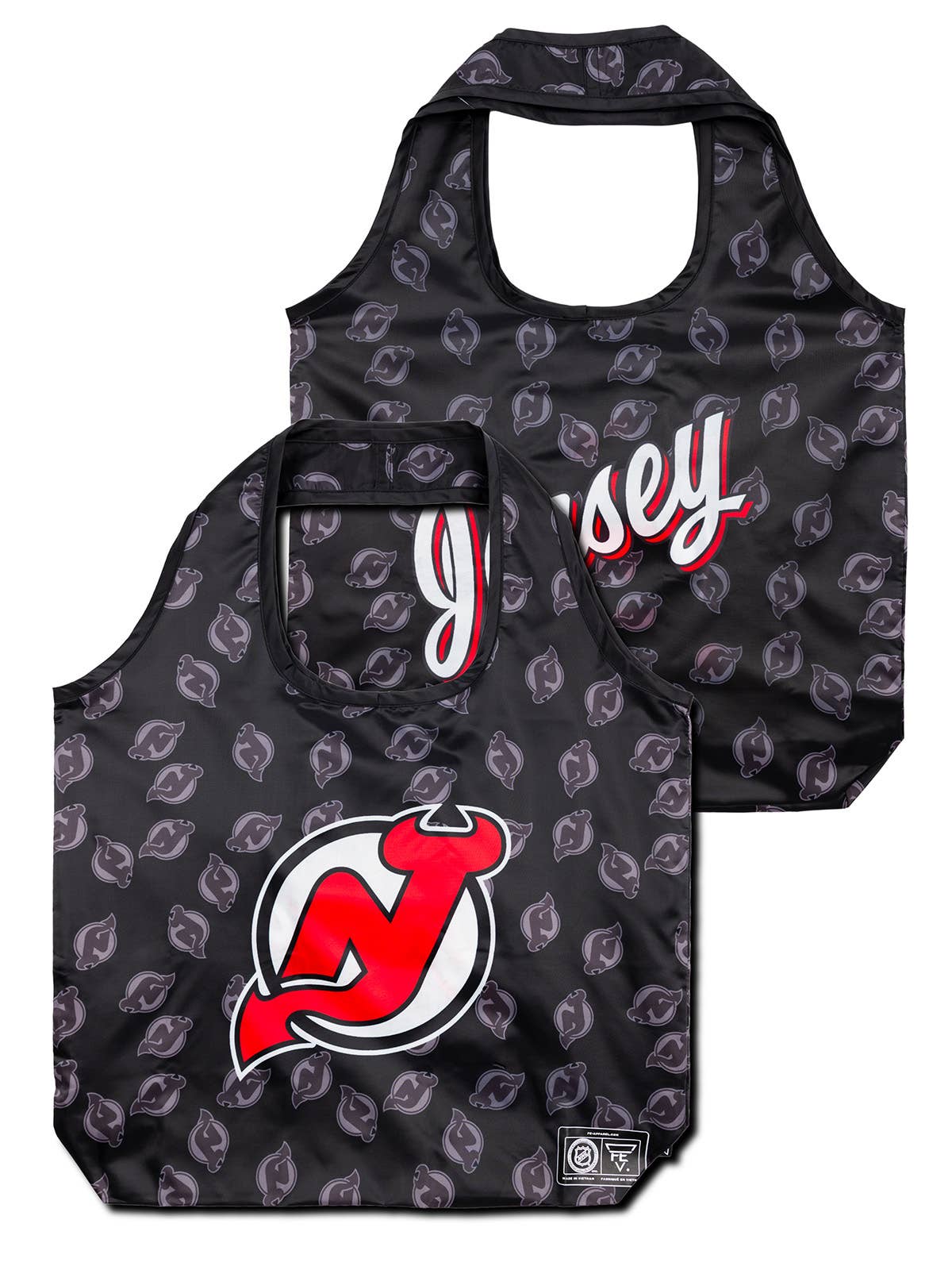 Black New Jersey Devils Packable Bag for wholesale on Faire0