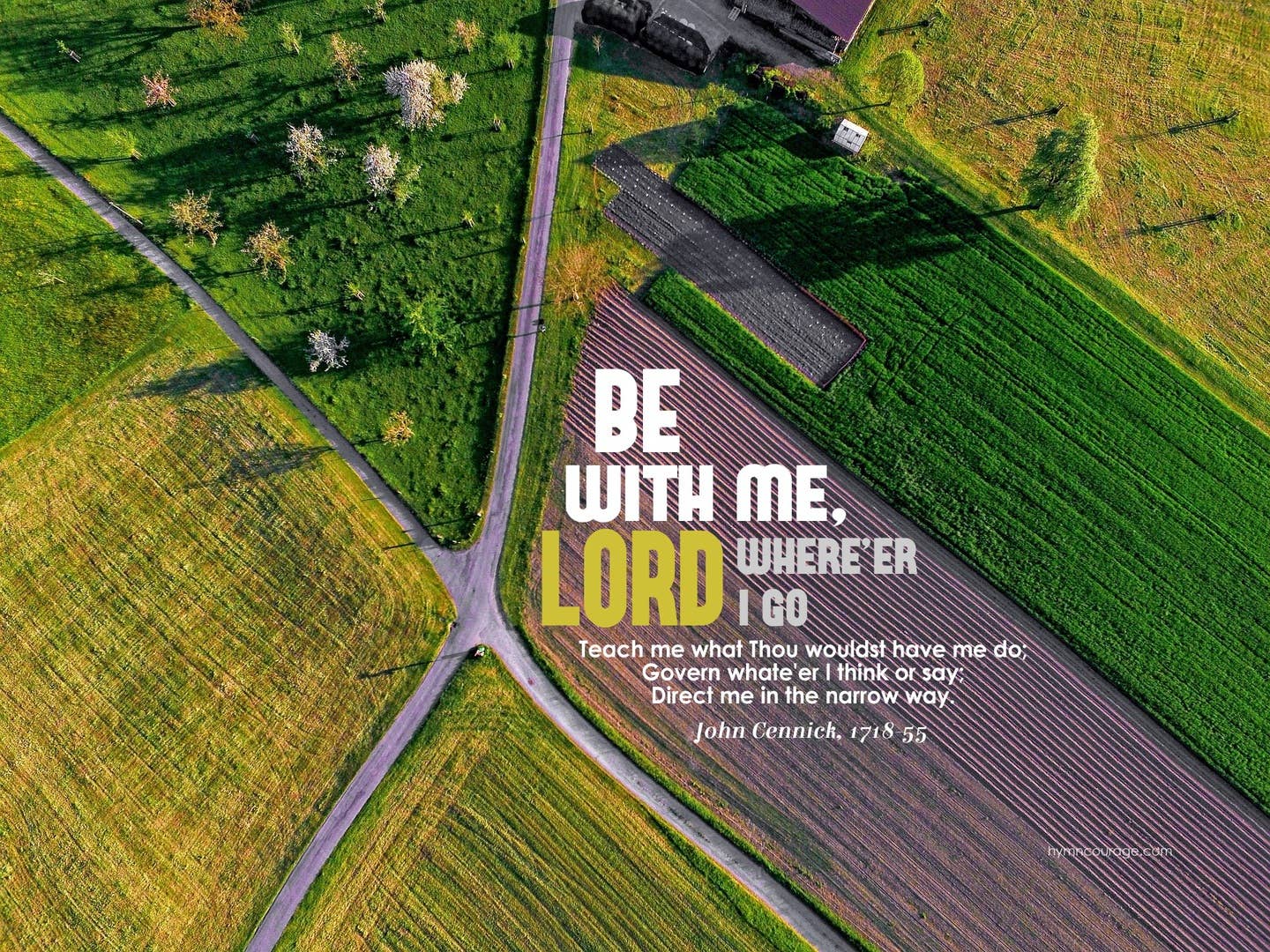 Hymncourage – wholesale Everyday greeting card – Be with me, Lord vs 10
