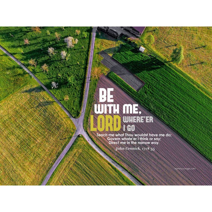Hymncourage – wholesale Everyday greeting card – Be with me, Lord vs 1