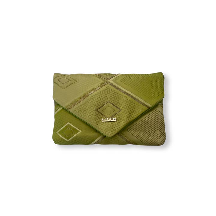Pale Green and Silver Clutch for wholesale by Koi Girl