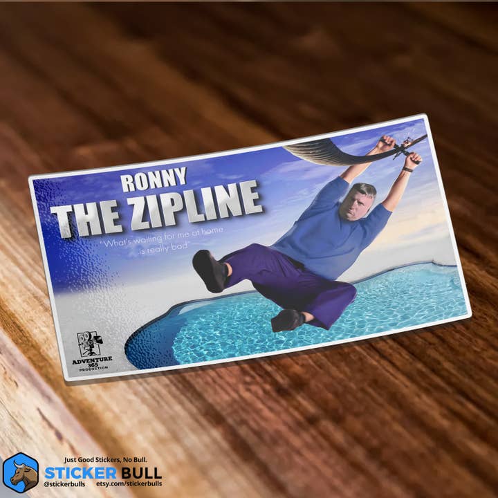 Sticker Bull - Wholesale Sticker - Ronny The Zipline I Think You Should Leave Sticker