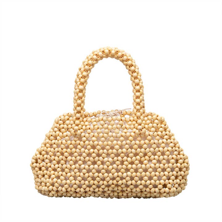 Dipped Shop - Wholesale Top handle bag – women's - Handmade Wooden Bead Handbags DPFB06096