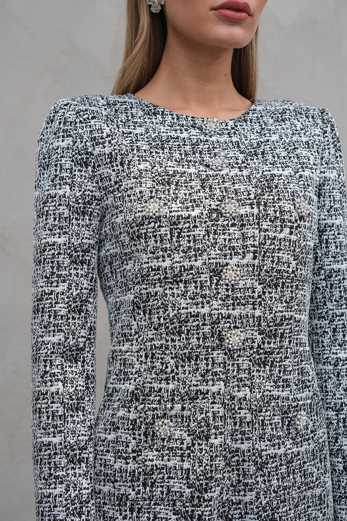 MARBLE Dressy Span Jacquard Romper - RD1009 for wholesale on Faire8